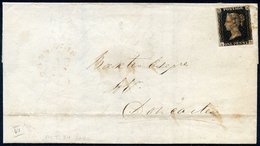 1840 Oct 30th Cover From Huddersfield To Doncaster Franked Pl.6 Left ID Three Clear To Good Margins, Close Cut At Base,  - Other & Unclassified