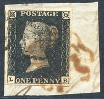 Plate 6 LB, Good To Large Margins Tiny Portion Of Adjoining Stamp Visible At Upper Left Side, Tied To A Small Piece By B - Other & Unclassified