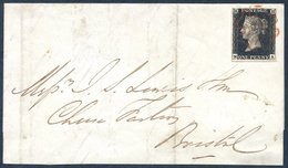 1840 Aug 22nd Cover From Abergavenny To Bristol, Franked Pl.6 MA, Good To Large Margins Tied By A Superb Red MC, Reverse - Otros & Sin Clasificación