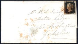 1840 Nov 17th Cover From North Shields To Bridlington Franked Pl.6 SA With Good To Very Large Margins, Tied Red MC, Reve - Autres & Non Classés