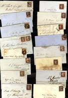 1842-51 Line Engraved Covers With Imperf 1d Reds Incl. 1d Post, London Receiving Houses, Maltese Cross Cancels Etc - Ran - Otros & Sin Clasificación