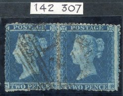 Plate 4 CA/CB, UNOFFICIAL PRIVATE PIN PERFORATION, Fine Used Horizontal Pair, Very Unusual & Unrecorded, SG.14 Variety,  - Otros & Sin Clasificación