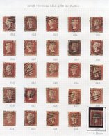 1864-79 1d Red Plate Numbers 71 To 225 (excl. 77) A Complete Set Good To FU, Except Pl. 225 With Perfs. Trimmed Off At L - Other & Unclassified