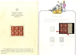 1864-79 1d Red Plate 140 Reconstructed Sheet Mounted Up (Cat. £660+), Also Plate 90 M Block Of Six (gum Faults), Plate 1 - Other & Unclassified