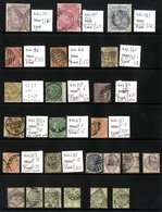 1862-83 U Range In Mixed Condition Incl. 1862 9d Emblems SG.87, Wing Margin Clipped, Fine Hartlepool Cds, 6d Lilac Wmk I - Other & Unclassified