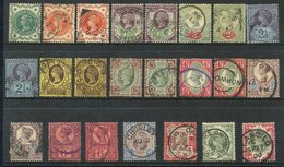 1887 Jubilee Set FU Incl. Odd Extra Shade, The 9d, 10d & Both 1s Bear Very Fine Cds's. SG.197/214. (23) - Other & Unclassified