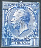 1911-12 Colour Trial 1d On Thin Card In Blue, Slight Colour Run At Left Side, Very Scarce. Cat. From £2750 - Otros & Sin Clasificación