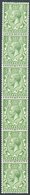 1913 Multiple Cypher ½d Bright Green (SG.397) UM Coil Strip Of Six With Good Perfs. Cat. £1500+ - Autres & Non Classés