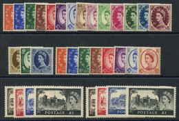 1955 Waterlow Castle Set M, SG.536/9, 1955 Edward Wilding Set M, SG.540/556, 1959 2nd DLR Castle Set M, SG.595/8, 1959 P - Other & Unclassified