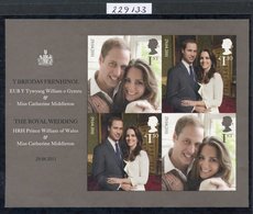 2011 Royal Wedding M/Sheet With Variety IMPERFORATE, UM (some Minor Bends/indentations), RPS Cert. 2019 Accompanies, Sta - Sonstige & Ohne Zuordnung
