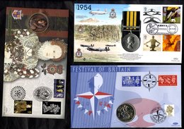 Benham/Sotheby Silk FDC's (205) & Coin Covers (35) & Other Single Silks, Special Commems Covers Etc. (103). Total 343 Co - Sonstige & Ohne Zuordnung