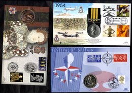 Benham/Sotheby Silk FDC's (205) & Coin Covers (35) & Other Single Silks, Special Commems Covers Etc. (103). Total 343 Co - Andere & Zonder Classificatie