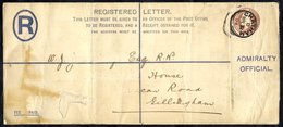 ADMIRALTY OFFICIAL 1904 3d Registered Stationery Envelope Printed 'ADMIRALITY/OFFICIAL' And Cancelled By March 13.04 Cds - Otros & Sin Clasificación