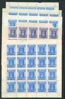 SOUTHAMPTON 1880 County Court Fees 6d, 1s, 2s, 2/6d & 5s, Each In A Complete M Sheet Of Twenty With Full Margins (2/6d W - Other & Unclassified