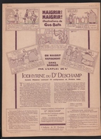 Pub Papier 1912   Iodhyrine Dr Deschamp Maigrir Regime Humour Dessin Illustrateur GUS BOFA - Pubblicitari
