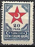 TURQUIE     -    Bienfaisance   -   1943 .   Y&T N° 91 * . - Liefdadigheid Zegels