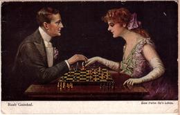 Couple Playing Chess Ruab Gnischaf PC 1929 - Gnischaf, Ruab