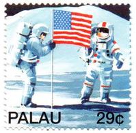 PALAU - 1v - MNH - Space Appolo Moon Landing - Rocket Rockets Espace Raketen Eroberung Des Weltraums Espacio Spazio Flag - Oceania