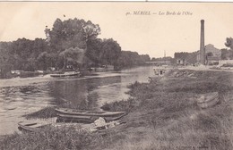 95  MERIEL. CPA. LES BORDS DE L'OISE. + TEXTE ANNEE 1920 - Meriel