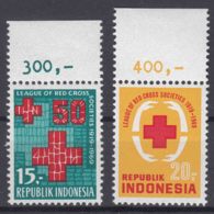 Indonesia 1969 Red Cross Mi#637-638 Mint Never Hinged - Indonésie