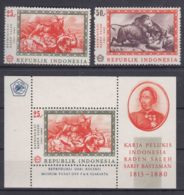 Indonesia 1967 Mi#590-591 With Block 8, Mint Never Hinged - Indonesien
