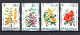 Indonesia 1966 Flowers Mi#503-506 Mint Never Hinged - Indonesien
