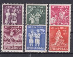 Indonesia 1954 Children Mi#128-133 Mint Never Hinged - Indonésie