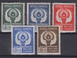 Indonesia 1951 Mi#89-93 Mint Never Hinged - Indonesië