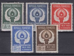 Indonesia 1951 Mi#89-93 Mint Never Hinged - Indonesia