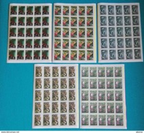 Yugoslavia Republic 1967 Art Paintings Mi#1257-1261 Complete Set In Sheets Of 25, Mint Never Hinged, Cat 450 Eur+ - Ungebraucht