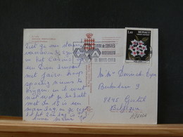 A9643A   CP  MONACO   POUR LA BELG.  1989 - Briefe U. Dokumente