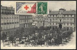 Vignette Croix Rouge - Société Secours Aux Blesses Militaires - Sur Carte Postale De 1912 - Vignettes Militaires