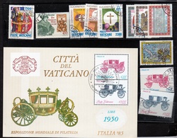 1985 Vaticano Vatican ANNATA  YEAR 6 Serie Con P. Aerea + Foglietto Usata Con Gomma USED - Annate Complete