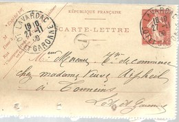 CARTE POSTALE  1909  LAVARDAC - Tarjetas Cartas