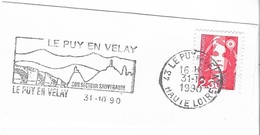 FRANCE. FRAGMENT POSTMARK LE PUY EN VELAY 1990. BRIDGE. FLAMME - Autres & Non Classés