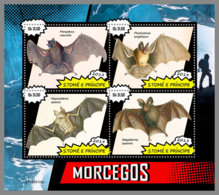 SAO TOME 2019 MNH Bats Fledernäuse Chauves-souris M/S - OFFICIAL ISSUE - DH1925 - Pipistrelli