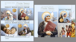 SAO TOME 2019 MNH Mother Teresa Nobel Prize Winner M/S+S/S - OFFICIAL ISSUE - DH1925 - Mother Teresa