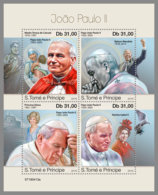 SAO TOME 2019 MNH Mother Teresa Pope John Paul II. M/S - OFFICIAL ISSUE - DH1925 - Mutter Teresa