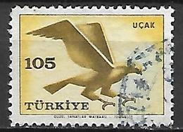 TURQUIE     -    Poste Aérienne   -   1959 .   Y&T N° 42 Oblitéré .    Oiseau  /   Aigle. - Airmail