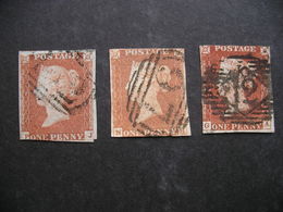 GREAT BRITAIN Queen Victoria 1841 Used X3 - Used Stamps