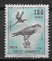 TURQUIE     -   Poste Aérienne  -    1967.   Y&T N° 49 Oblitéré .  Oiseau  /  Faucon - Poste Aérienne