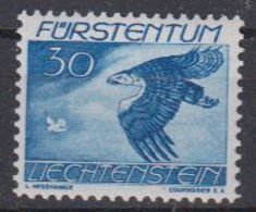 Liechtenstein 1939 Flugpost 30Rp Bussard ** Mnh (43310B) - Poste Aérienne