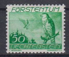 Liechtenstein 1939 Flugpost 50Rp Habicht * Mh (= Mint, Hinged) (43310D) - Poste Aérienne