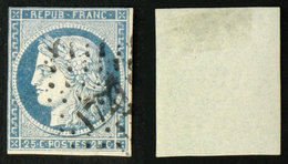 N° 4 25c CERES Bleu TB Oblit Cote 65€ - 1849-1850 Ceres