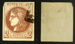 N° 40B 2c BORDEAUX Déf. Cote 330€ - 1870 Emission De Bordeaux