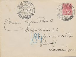 NIEDERLANDE S GRAVENHAGE - VREDESCONFERENTIE - 20.8.07 !FRIEDENSKONFERENZ 1907! - Storia Postale