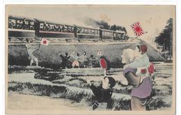 CPA Japon UPU Familles Disent Au Revoir Soldats Dans Train Guerre Russo-japonaise Russie Japon - Sonstige & Ohne Zuordnung