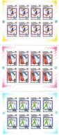 Russia.1992 WOG Albertville'92. 3 Sheetlets, Each Of 8 - Unused Stamps