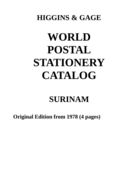 Higgins & Gage WORLD POSTAL STATIONERY CATALOG SURINAM - Postwaardestukken