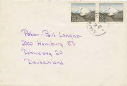 SCHWEDEN 1969 Gebirgswelt (Fjäll) 35 Ö (Paar) Kab.-Brief Mit K1 „STAFFANSTORP“ - Lettres & Documents